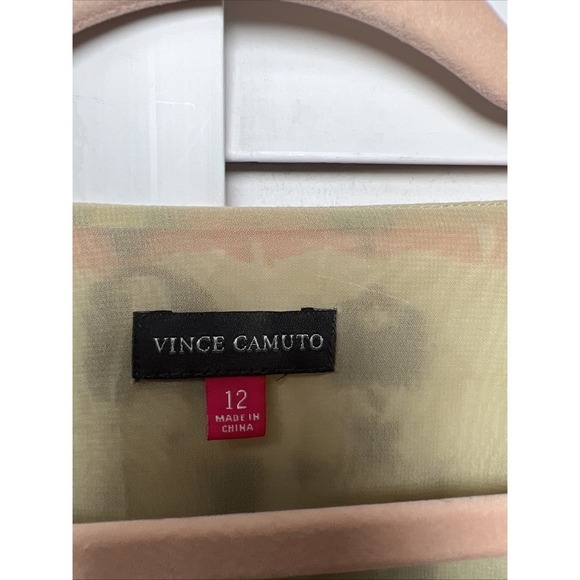 Vince Camuto Tie Dye Deep V-Neck Dress Size 12 - Picture 3 of 7